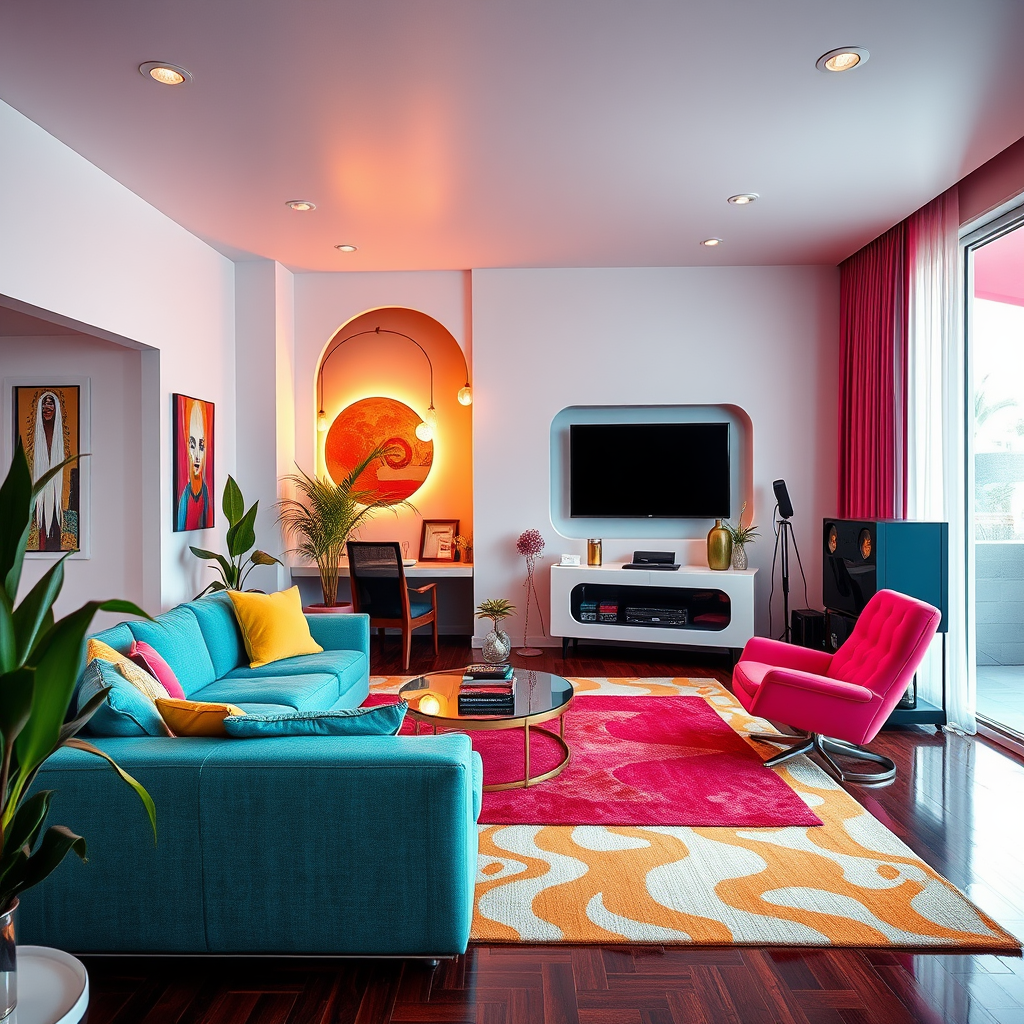 The Vibrant Los Angeles Mansion Singing Competition Set