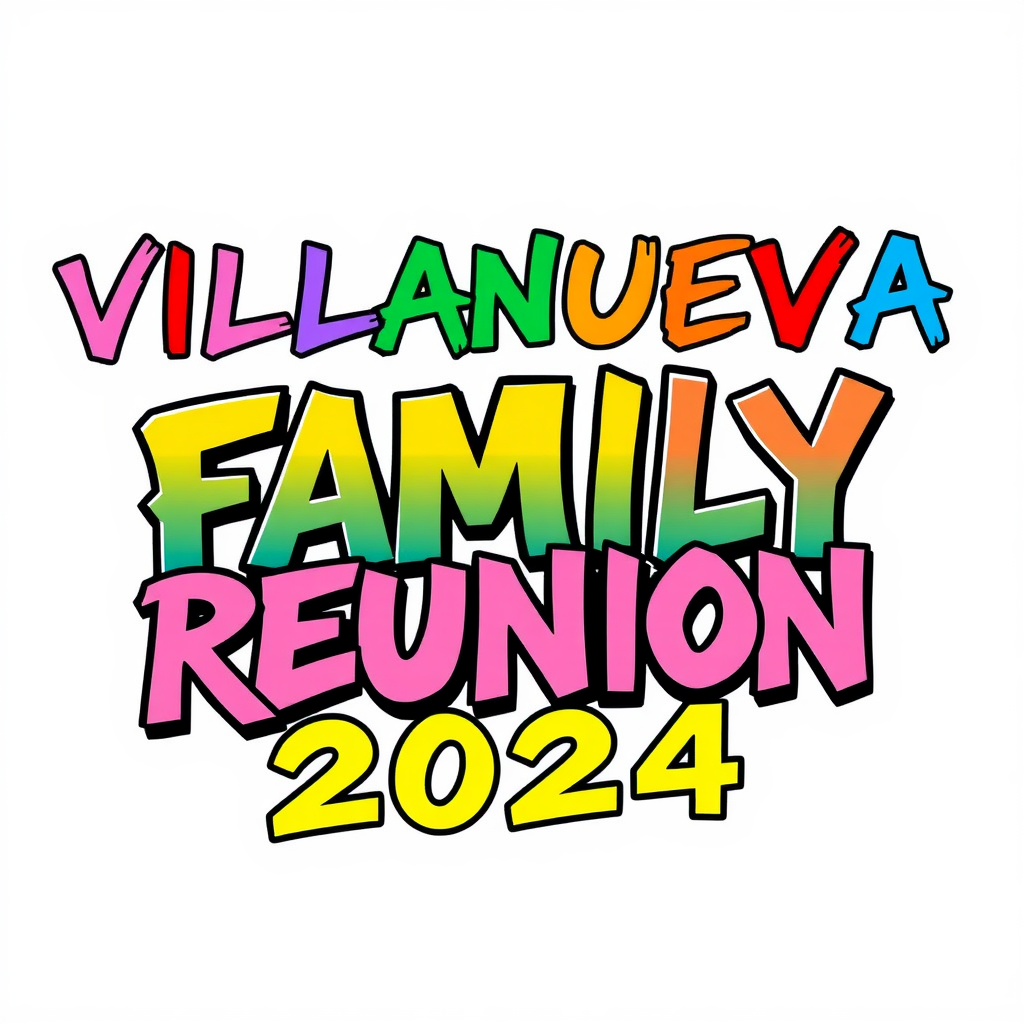 The Villanueva Family Reunion 2024 Graffiti Banner
