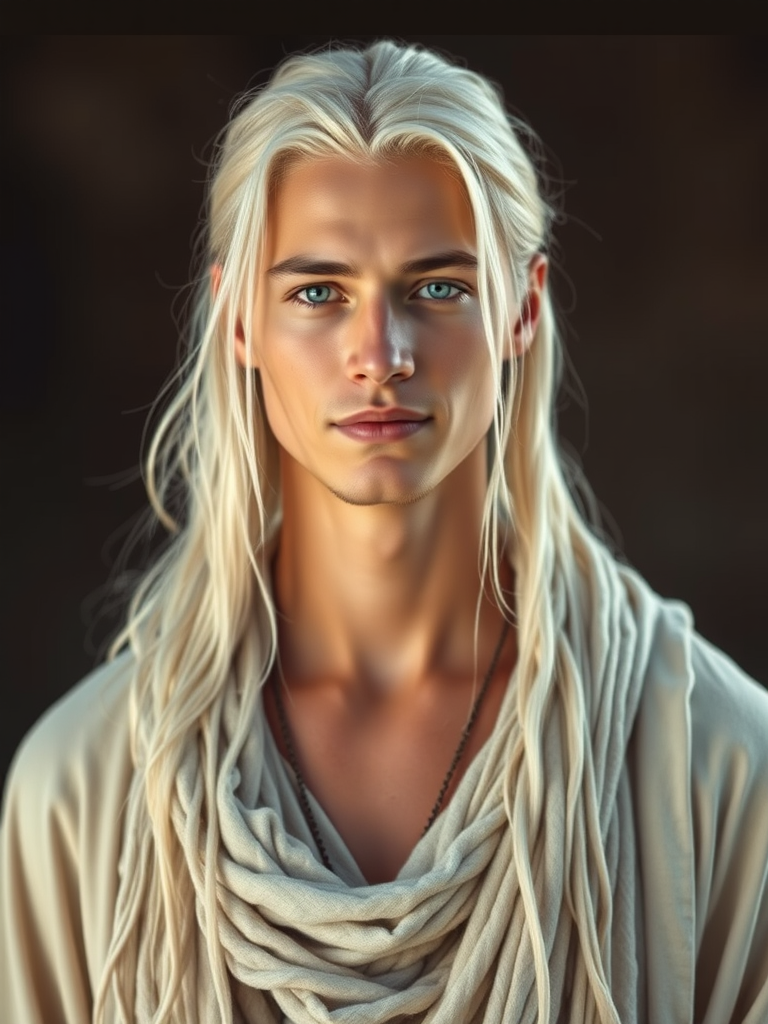 The Wise, Otherworldly Young Man in Ethereal Whites