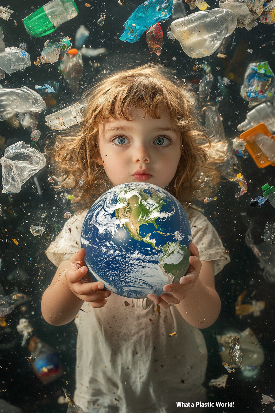 The World in Danger: Child with Plastic Globe