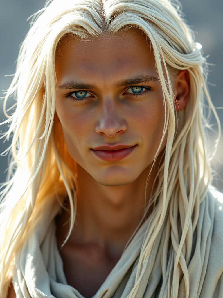 The Young, Wise Man with Piercing Blue Eyes