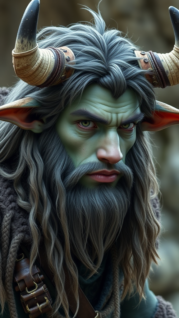 The Young Firbolg Barbarian with Gentle Features