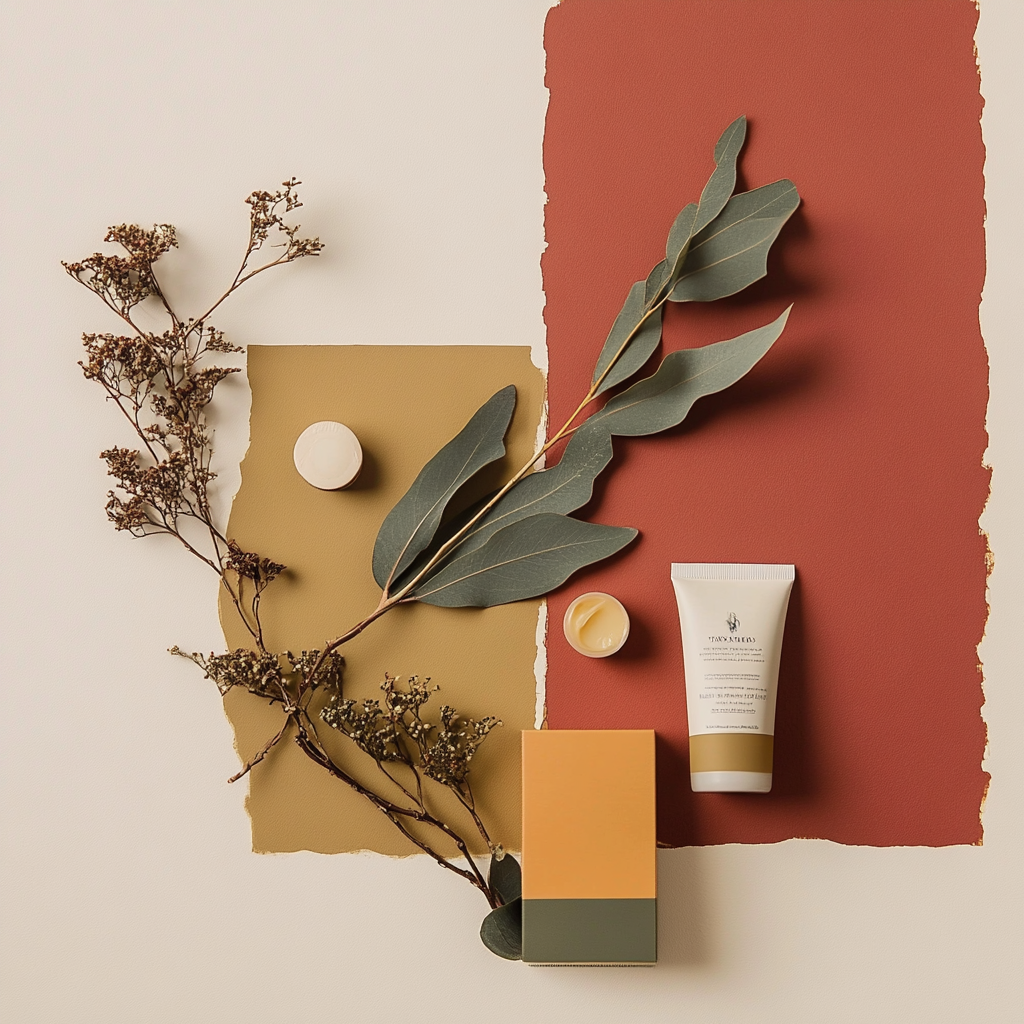 Theta Body organic skincare: Earthy neutrals with warm accents