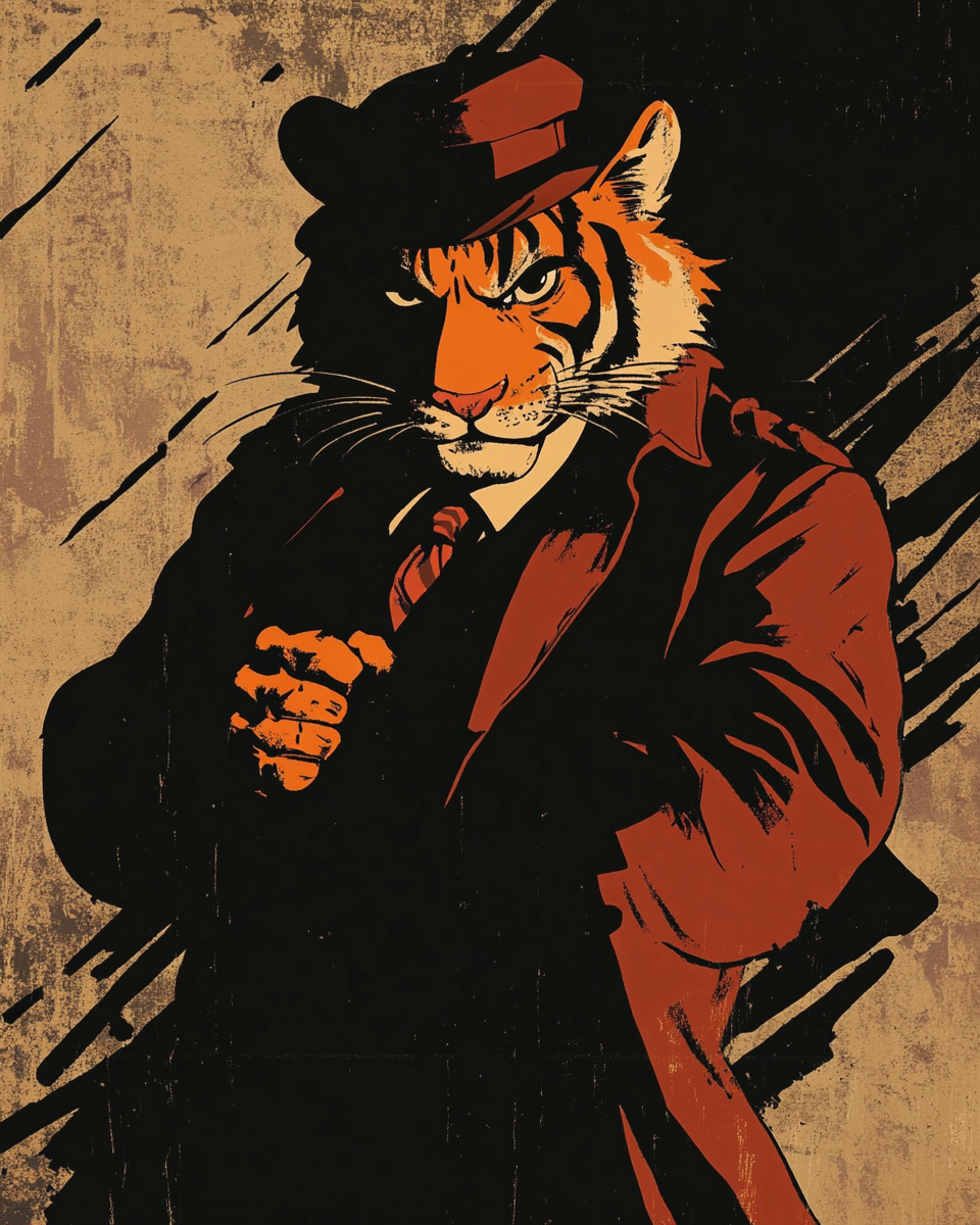 Tony the Tiger as Gangster in Shadowy Comic