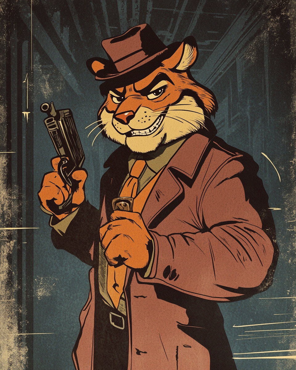 Tony the Tiger as a 1940s gangster on cover