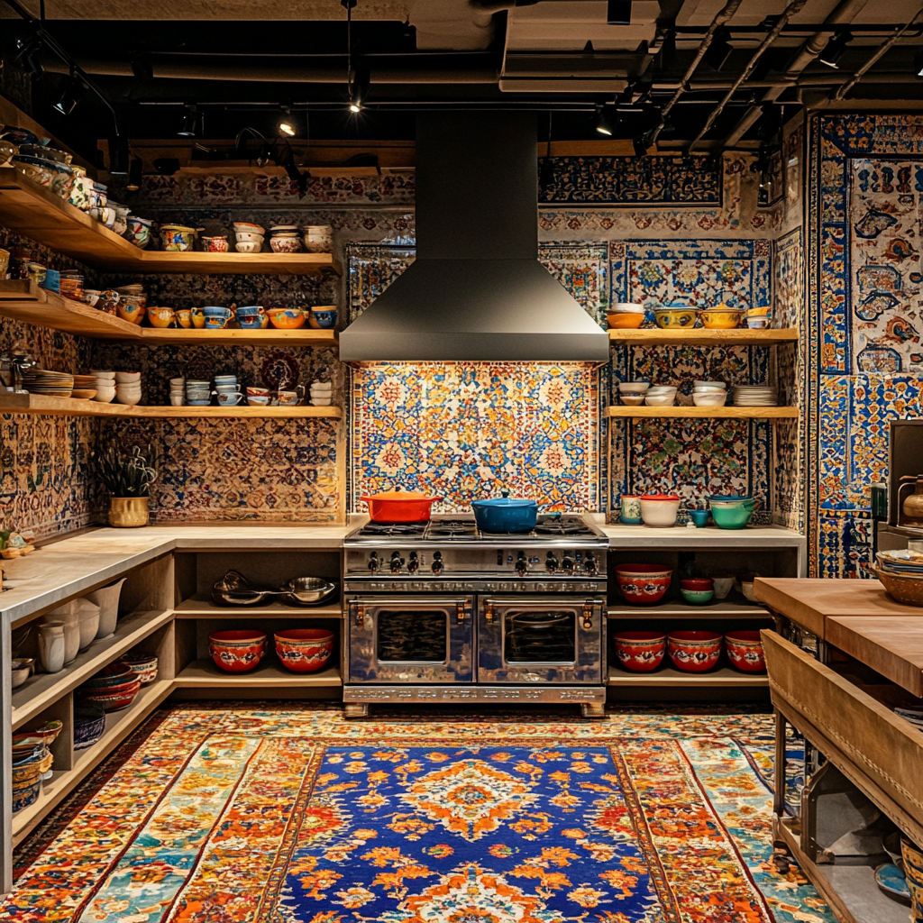 Traditional Persian Kitchen with Beautiful Decor and Ambiance.