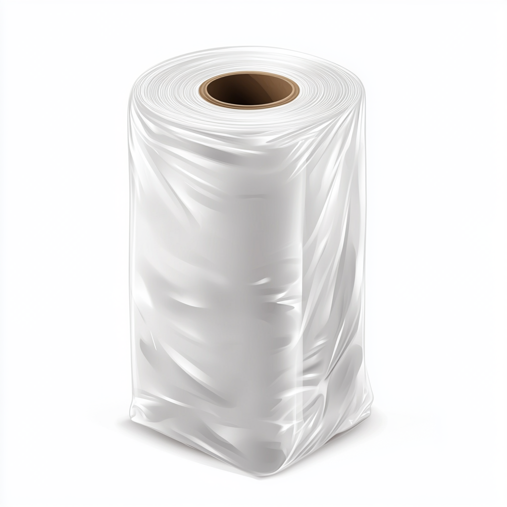 Transparent bags roll for separate collection waste with label.