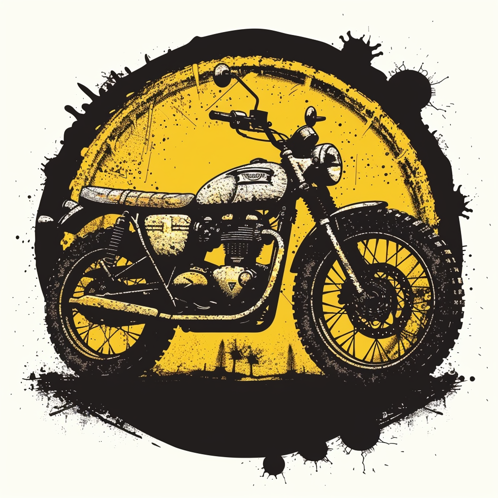 Triumph Scrambler Motorcycle Logo on Grungy Background