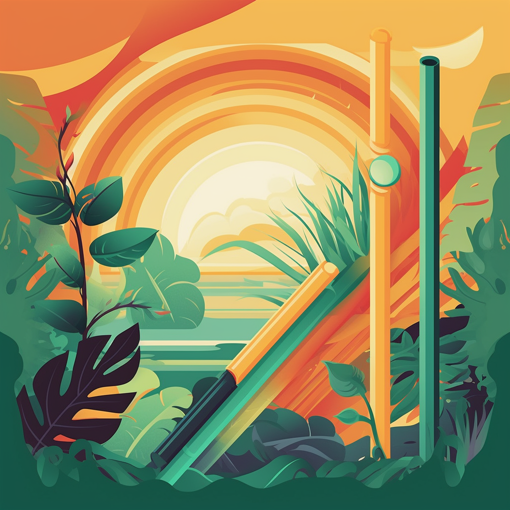 Tropical Flute Album Cover with Reggae Vibes