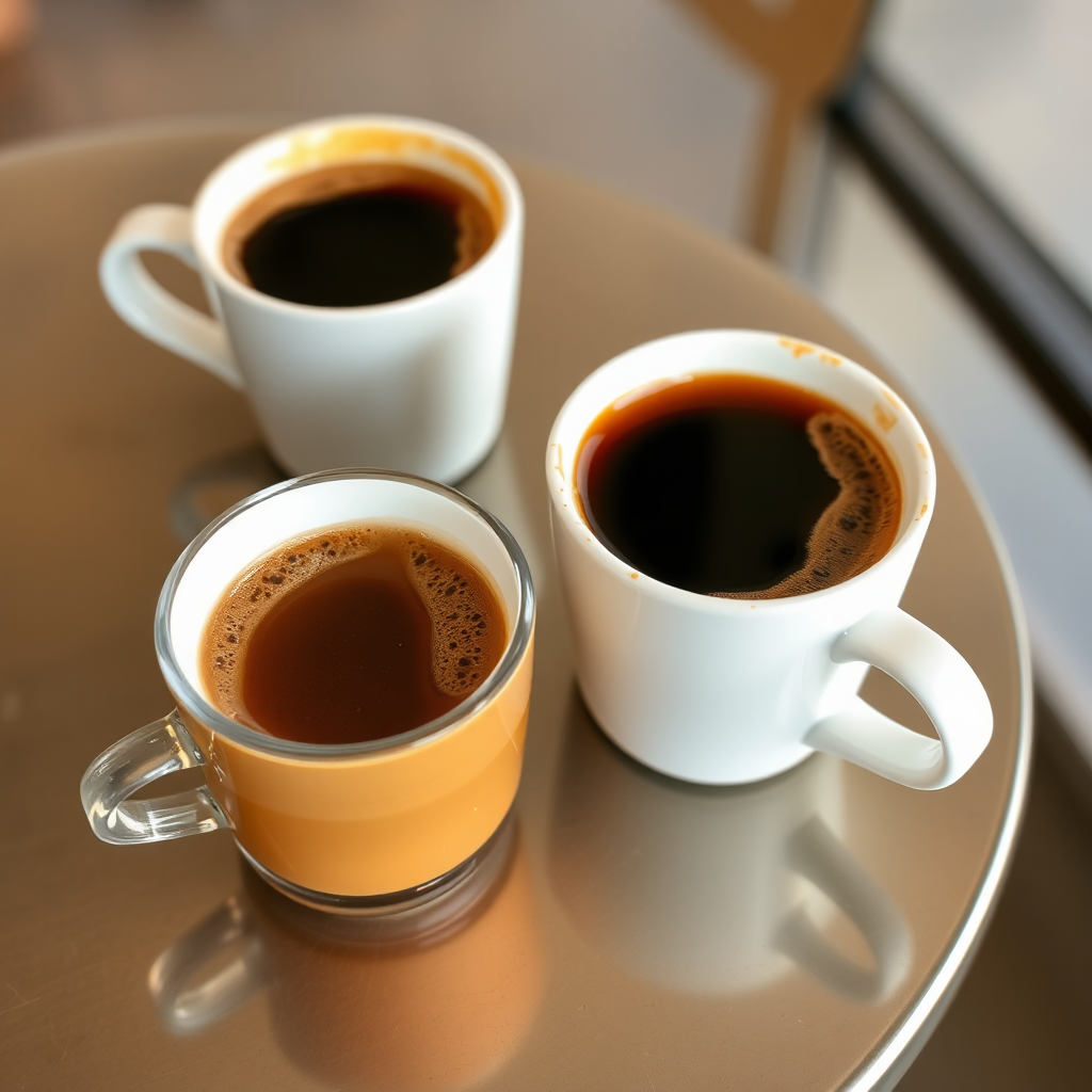 Two Espresso Cups on the Table.