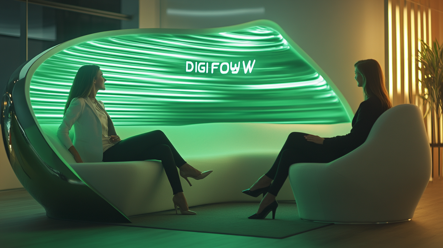 Two Women Connecting through DigiFlow Energy Wave