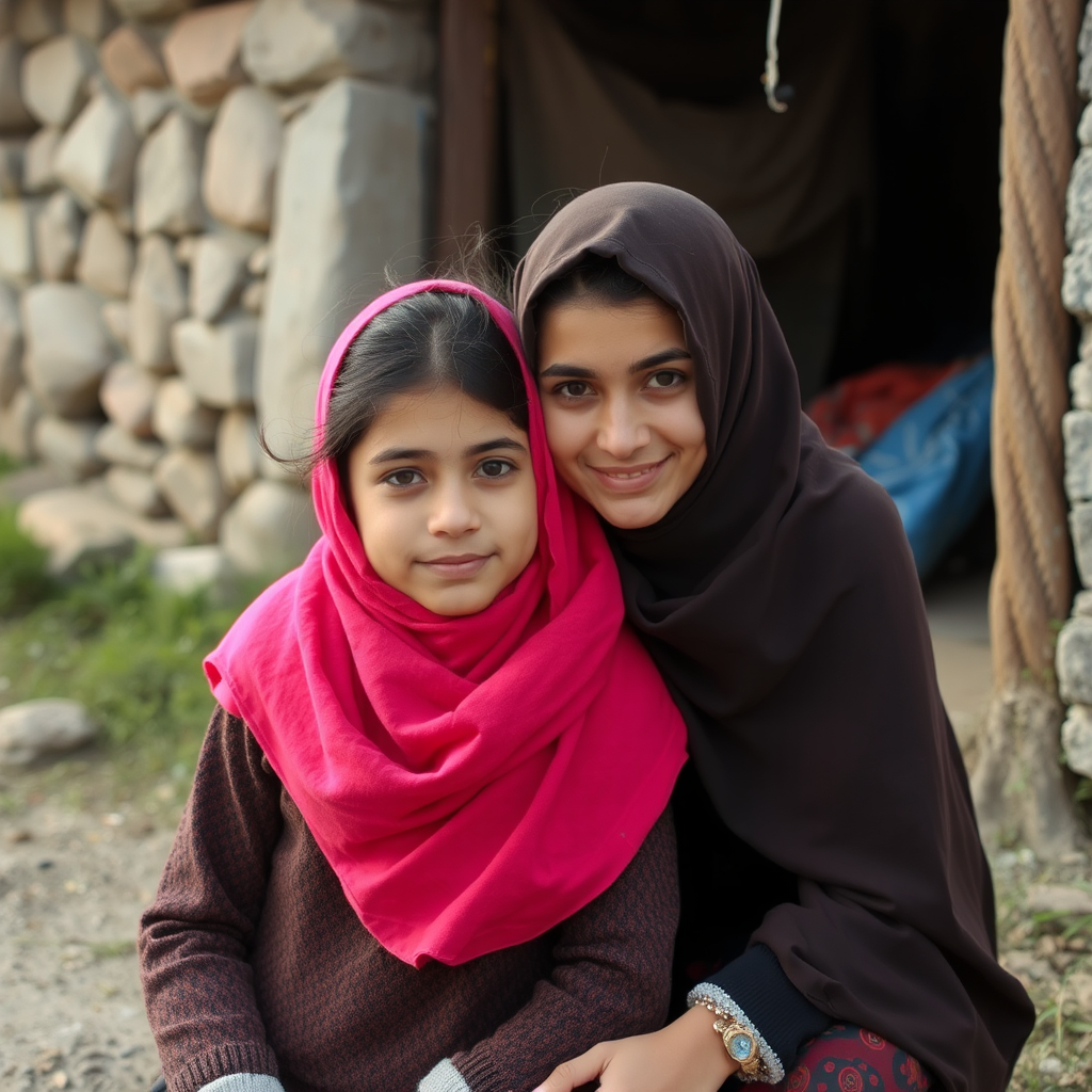 Two girls from different countries having a conversation.