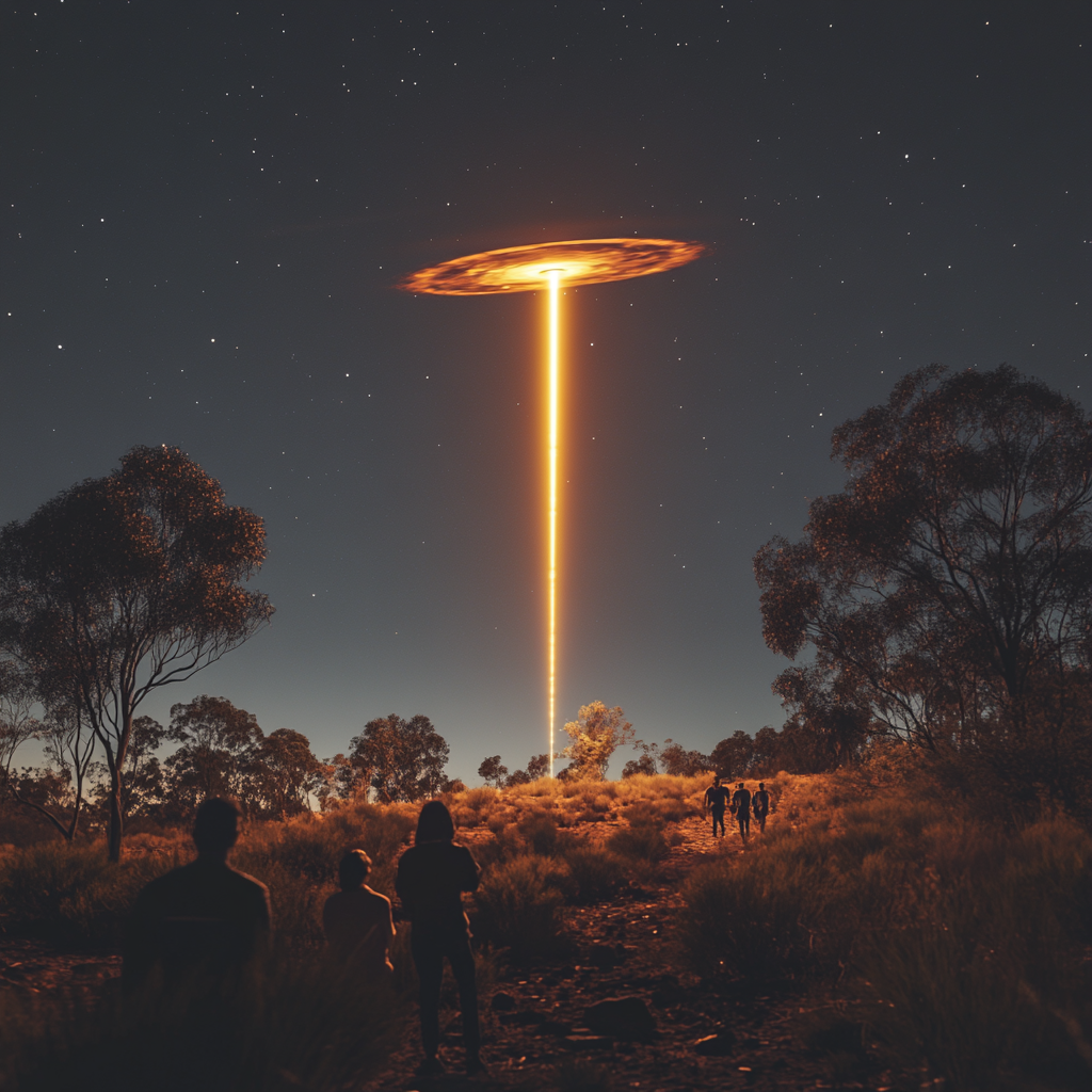 UFO Leaves Fire Trail Over Australian Bush