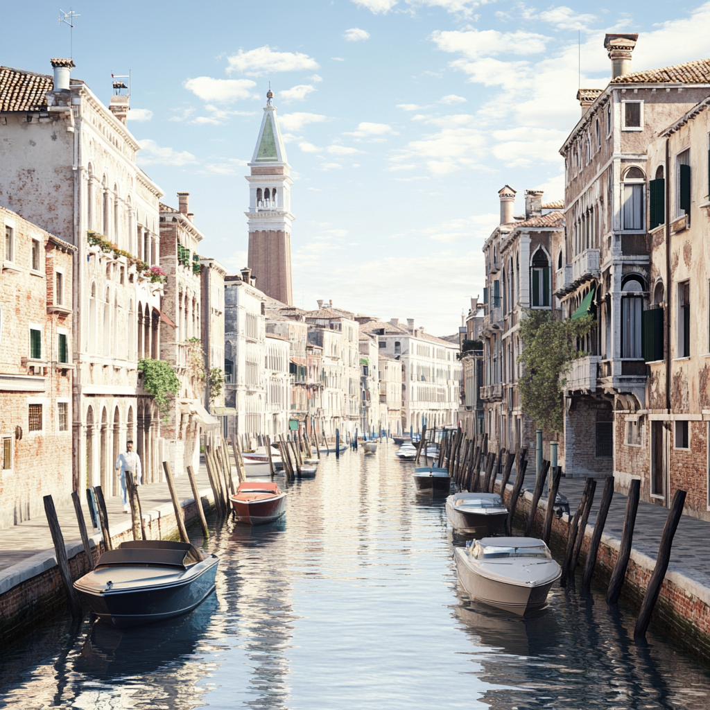 Venice, Italy travel destination - high definition magazine cover.