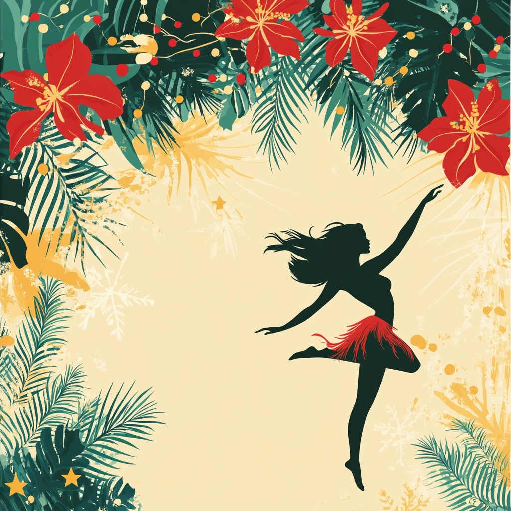 Vibrant Brazilian Holiday Dance Invitation Background