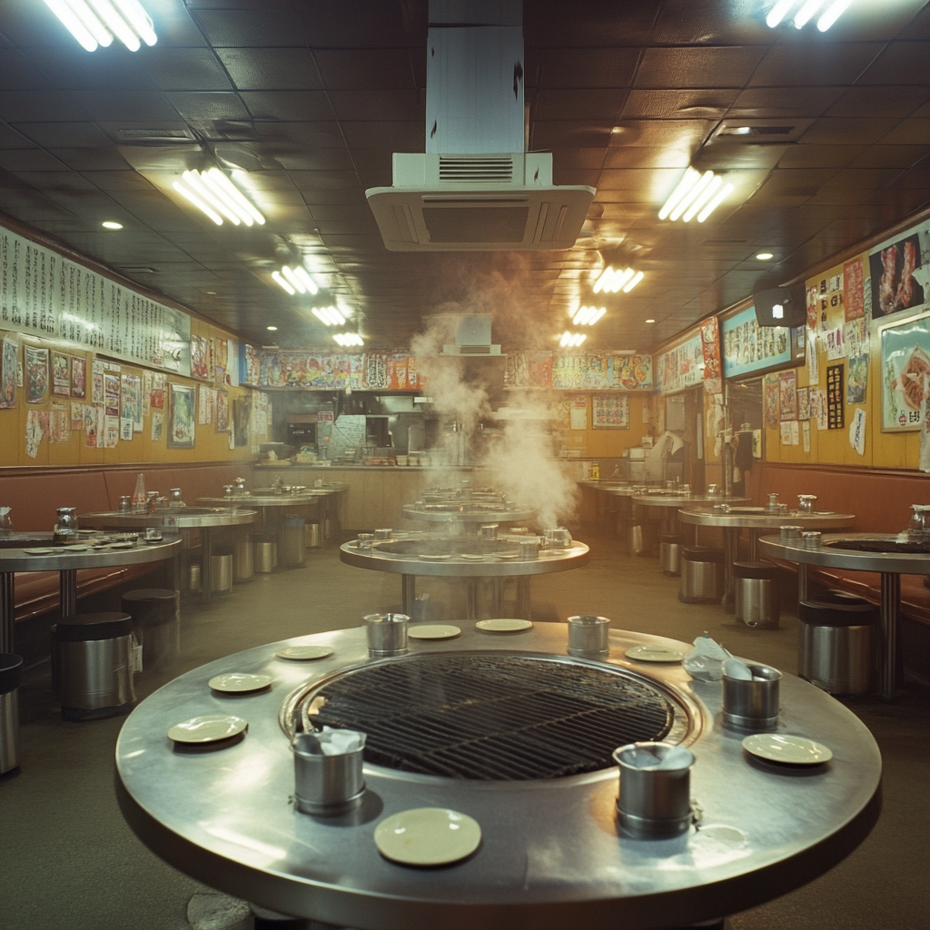 Vibrant Korean BBQ Eatery in Bright Daylight