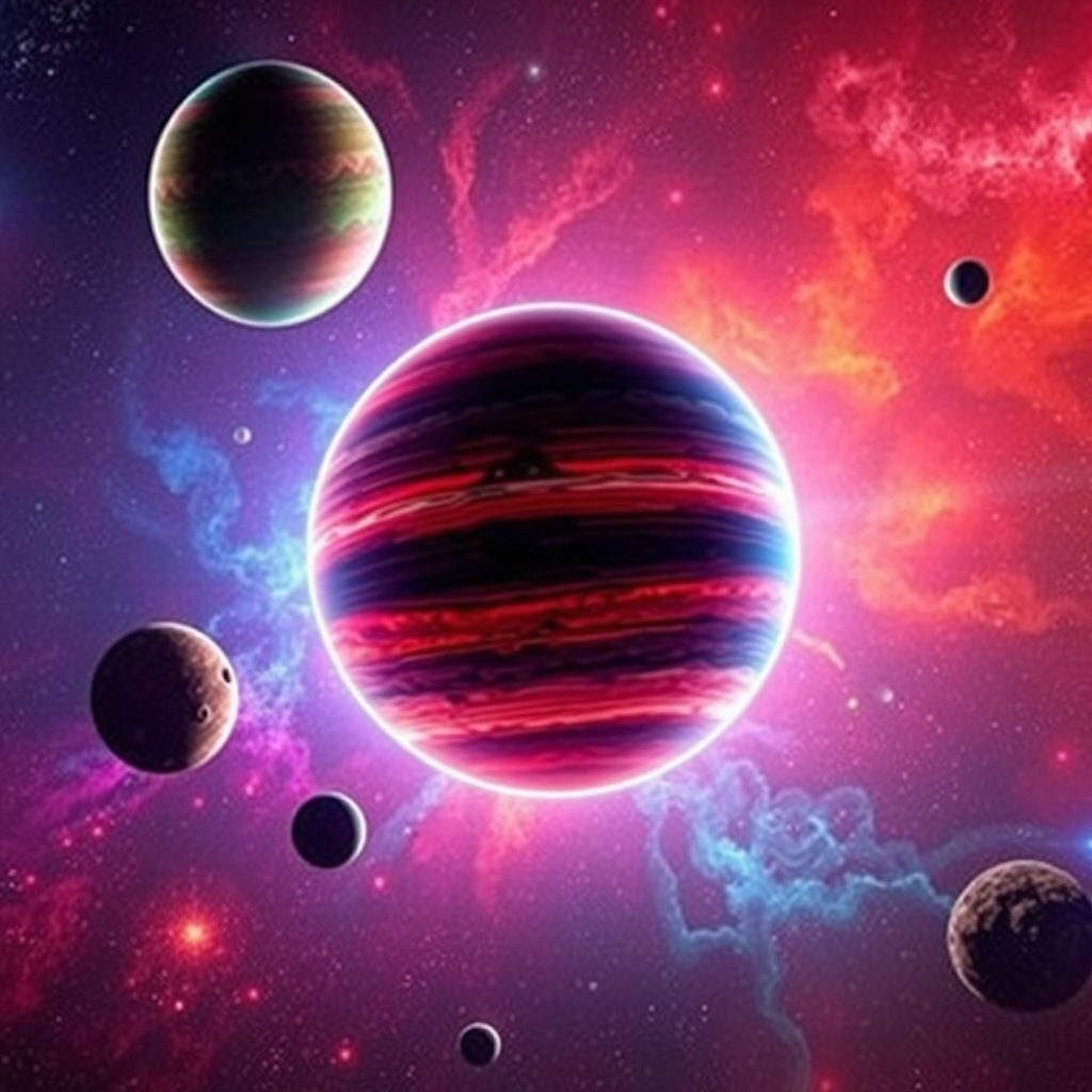 Vibrant planets in solar system with exotic atmospheres.