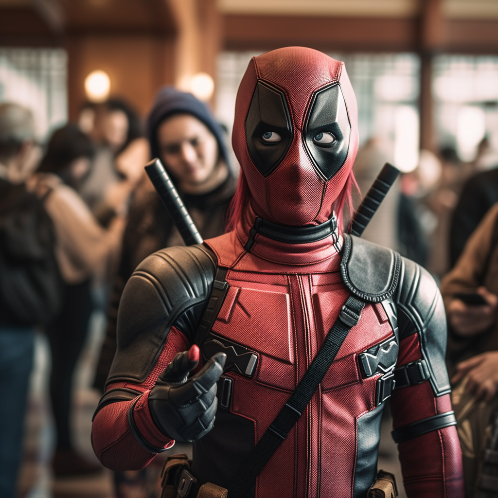 Vivid Cosplay Event: Deadpool Strikes Cheeky Pose