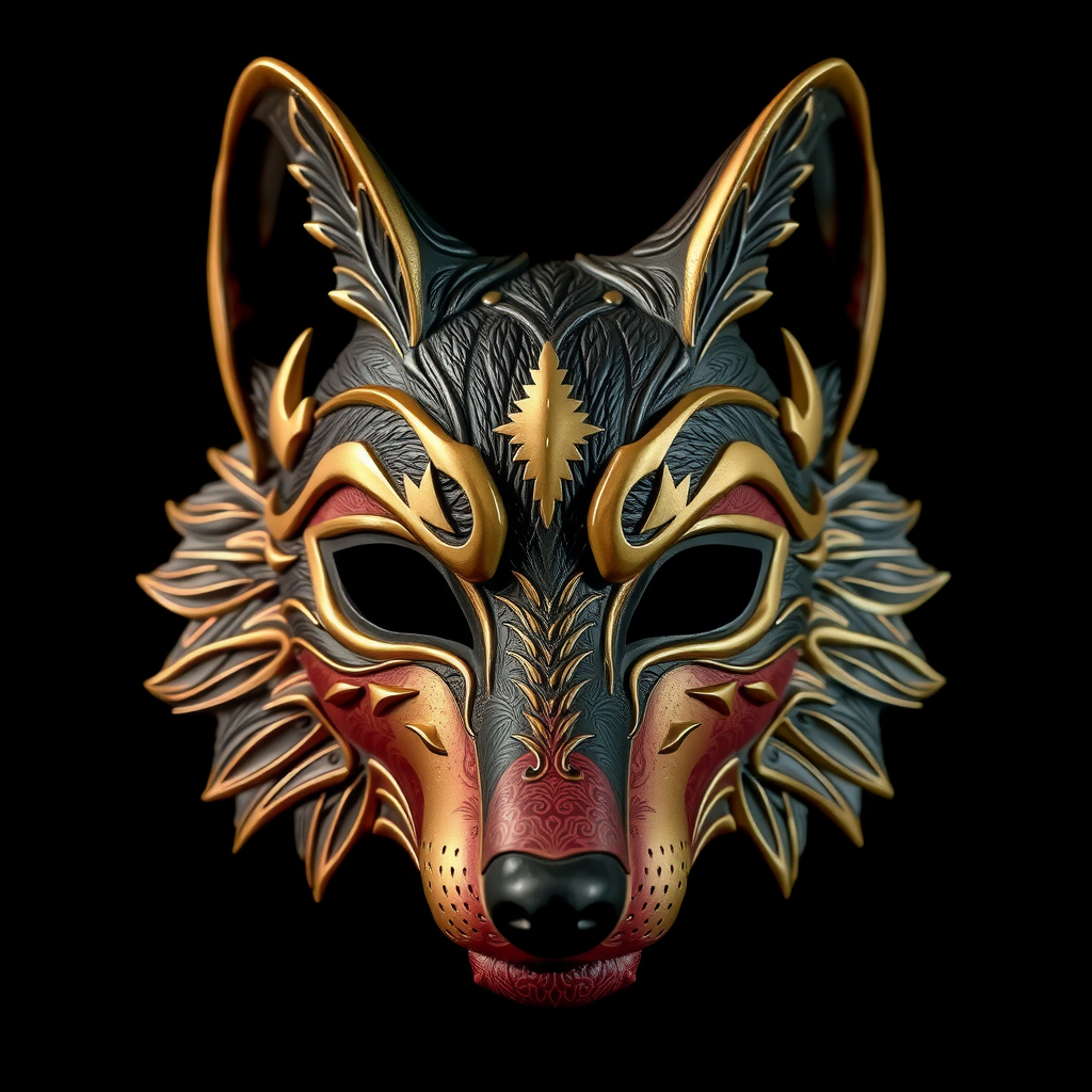 Wolf Masquerade Mask - Sample AI Image