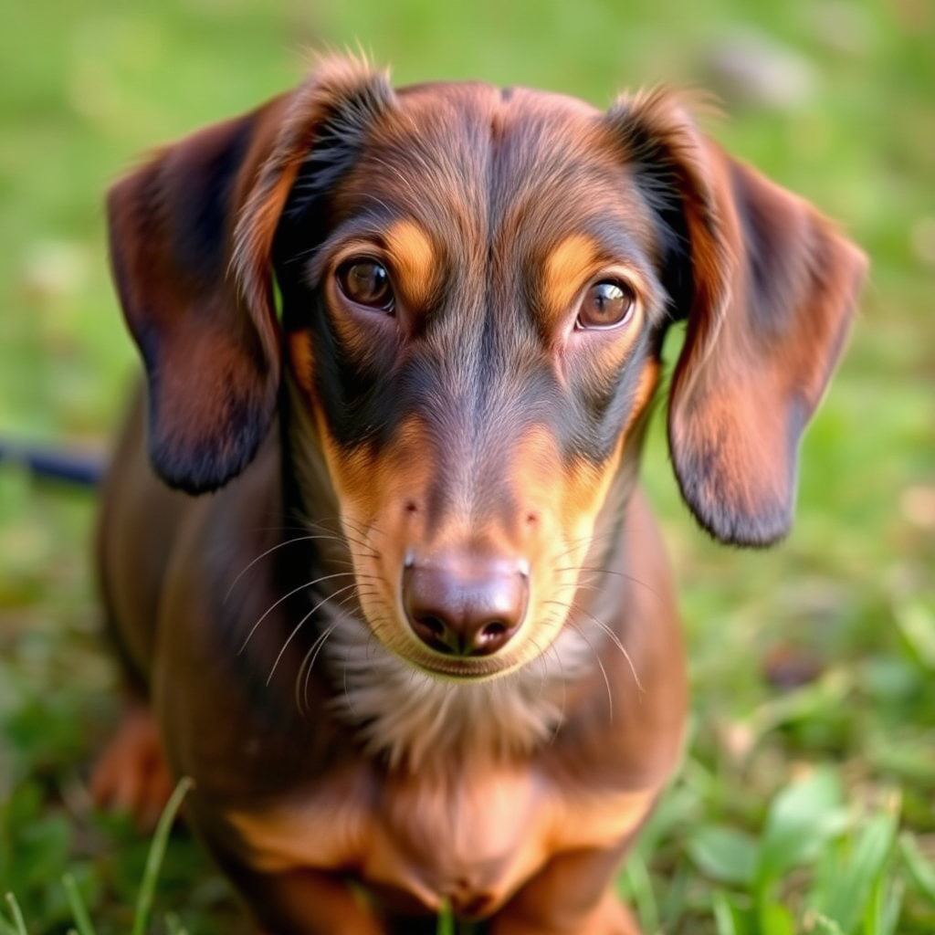 Young Brown Dachshund Fox - Stock Photo