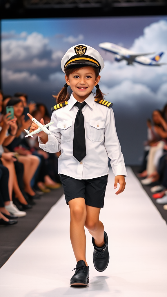 Young Pilot Walking Confidently on Runway Awaiting Adventure.