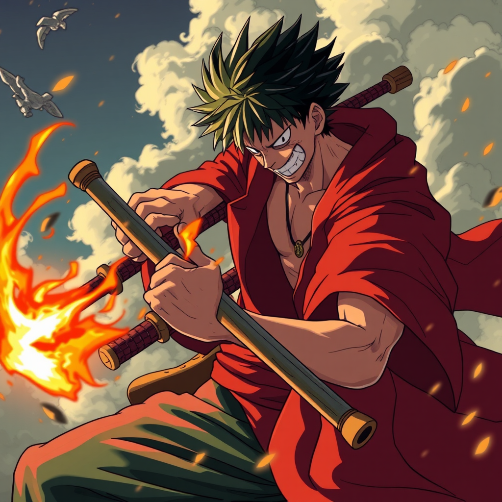 Zoro - Luffy Battle Scene in Action