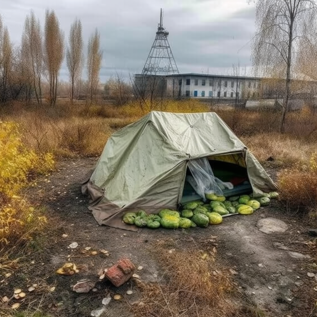 A-Shaped Tent in Radioactive Environment with Money