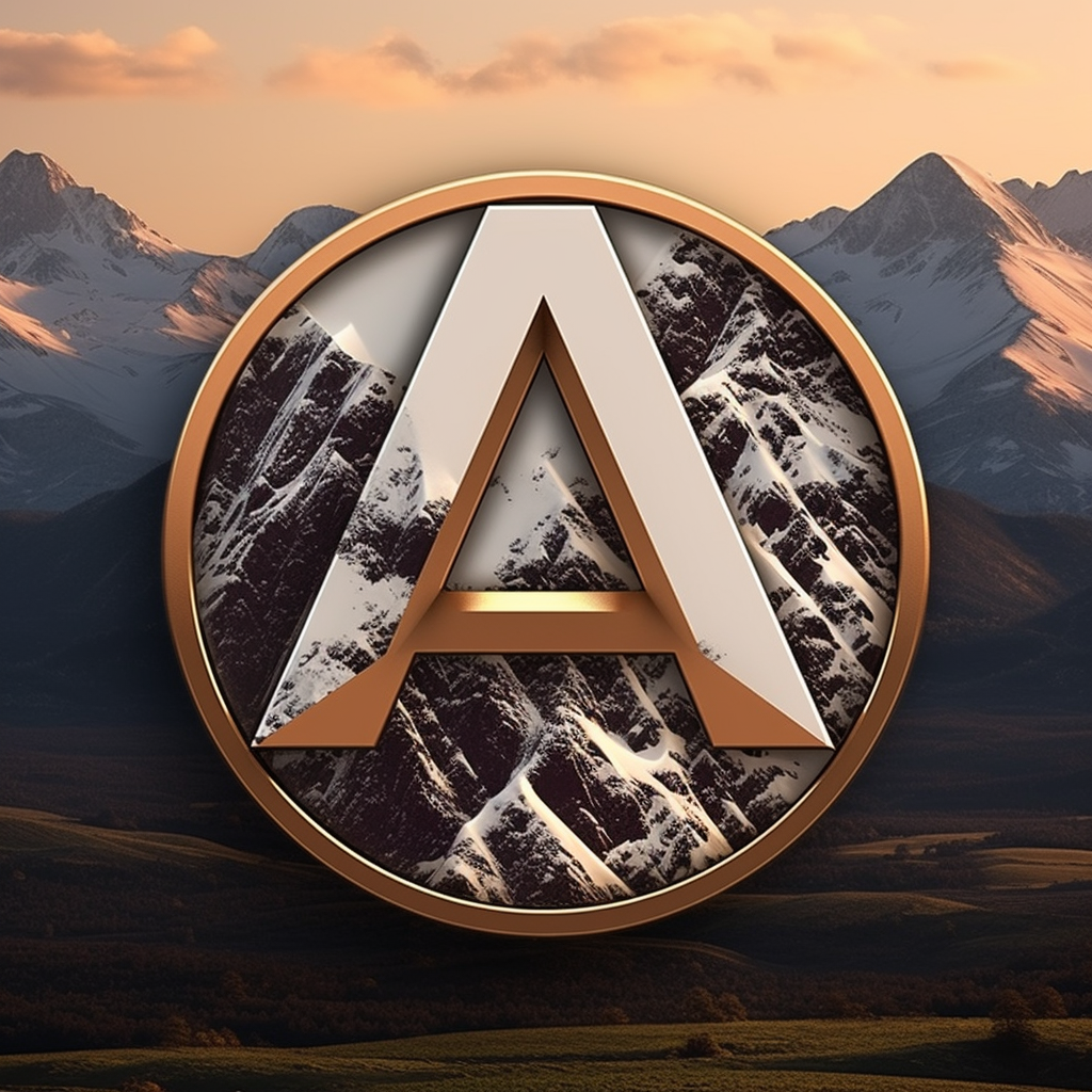 AAA Sticker Design with Mountain Encasing