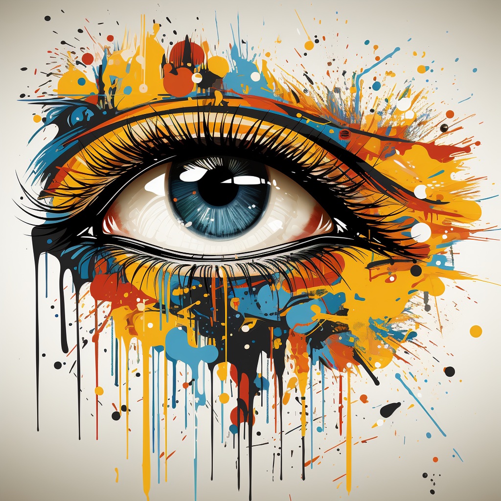 Abstract graphic eye wink