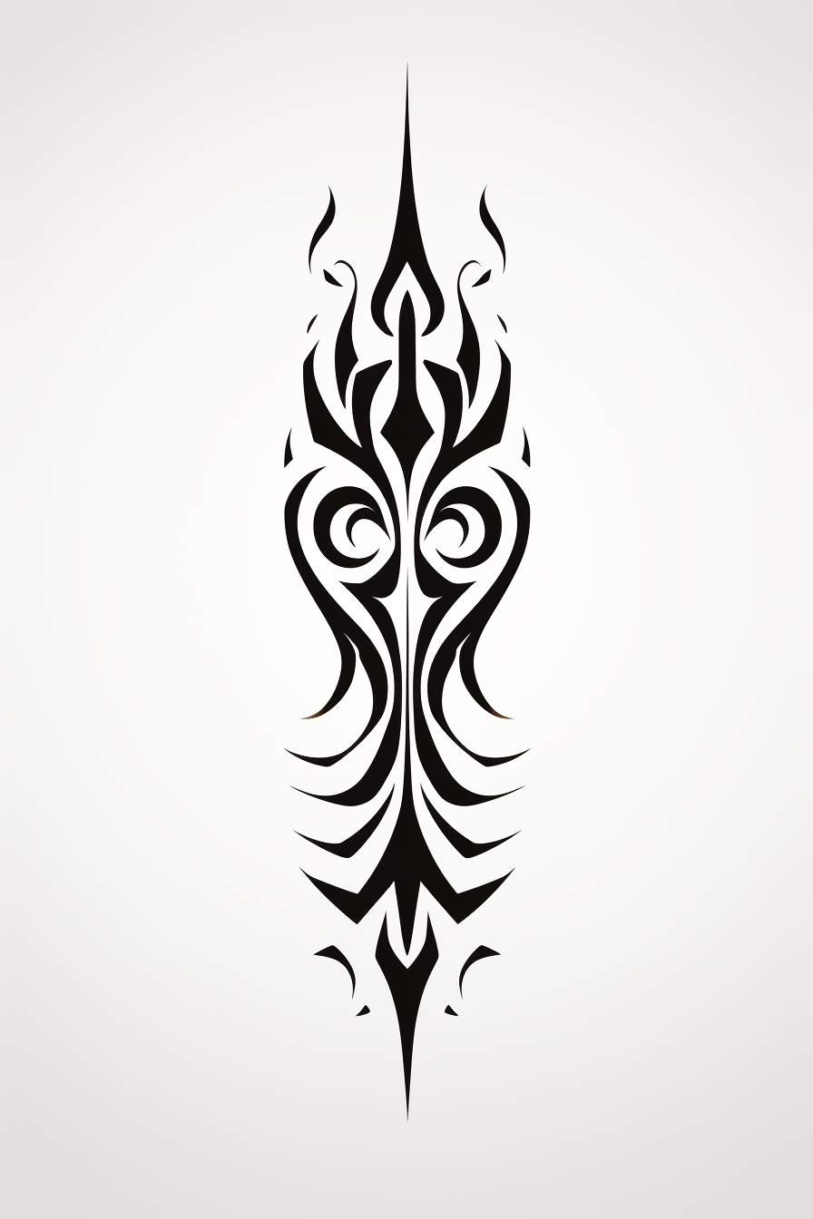 Abstract tribal tattoo logo on white background