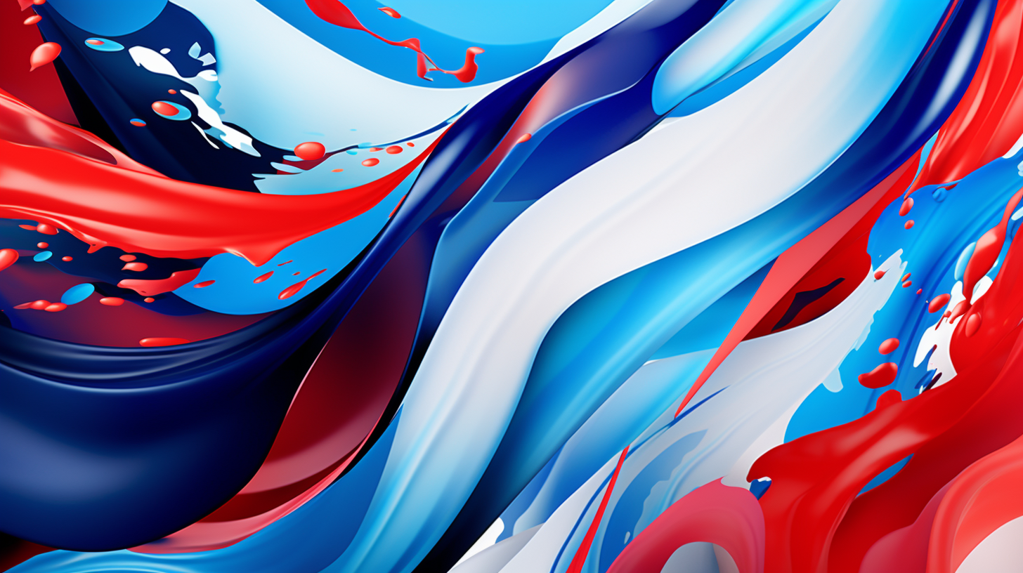Abstract digital art in Pepsi colors