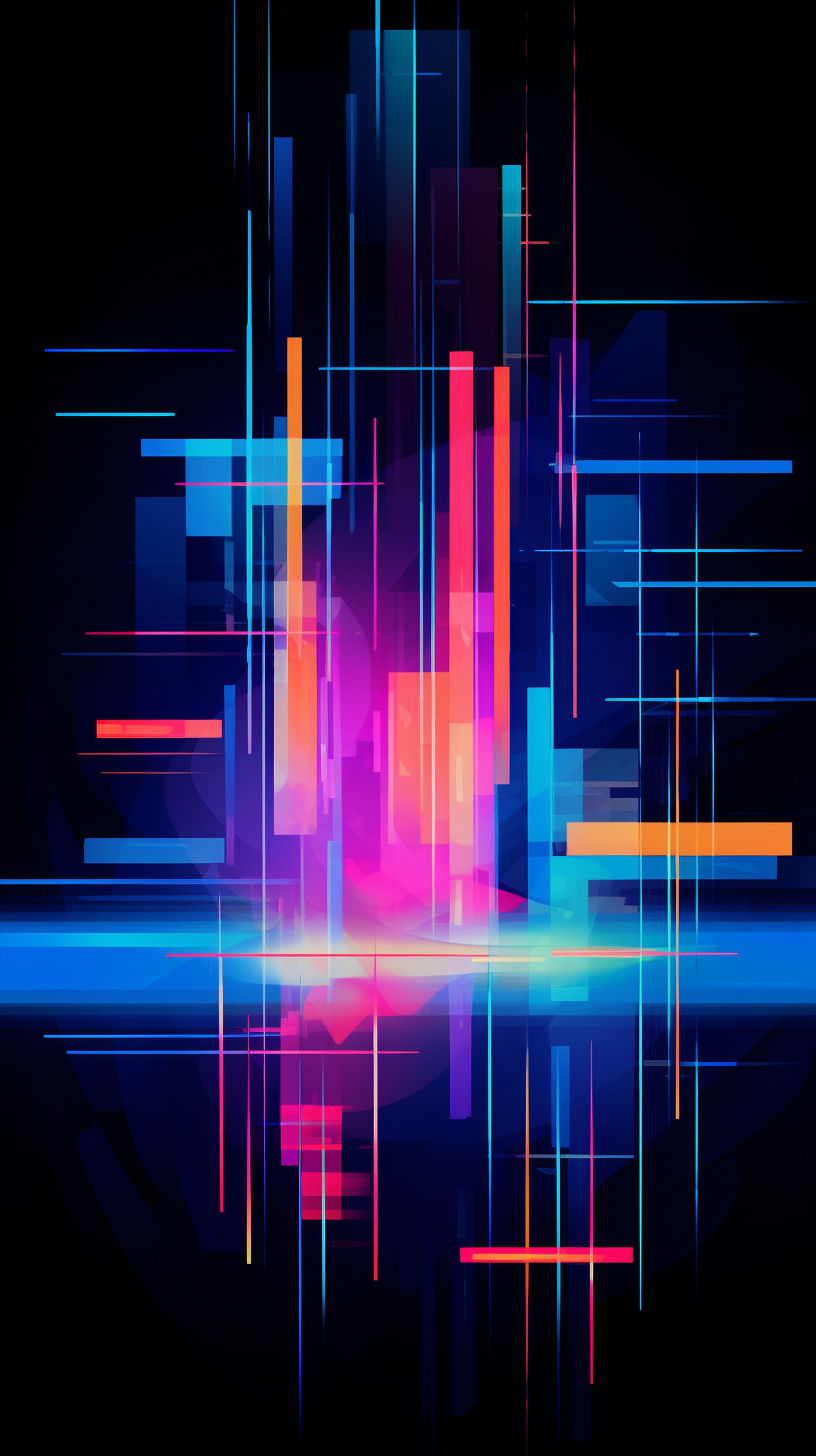 Abstract image with vibrant neon lights