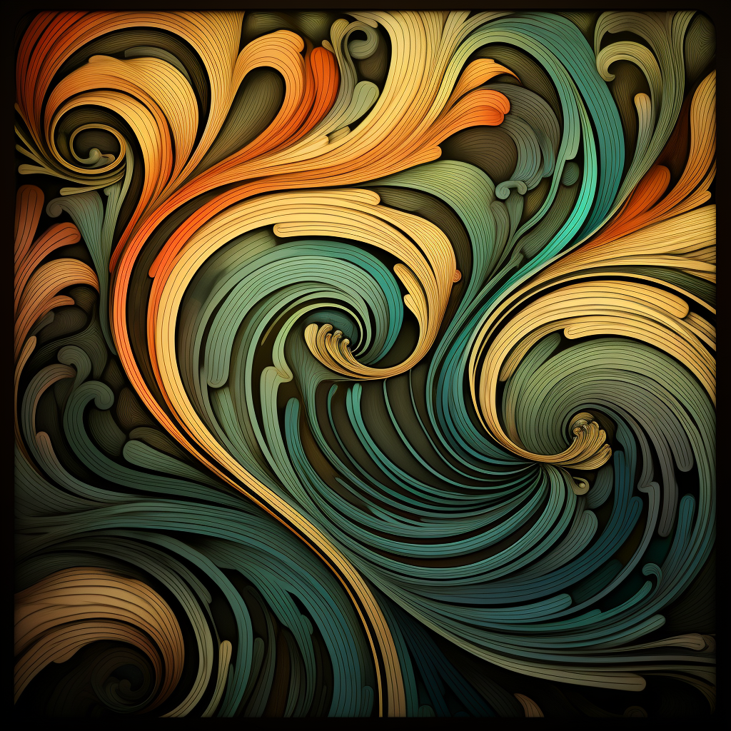 Abstract lines in Libery style