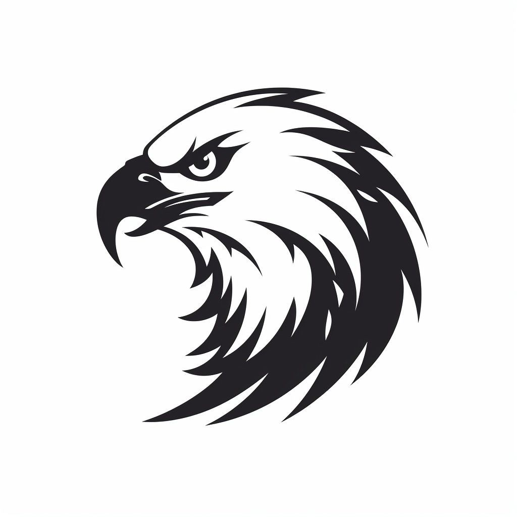 Simple Eagles Head Logo Silhouette