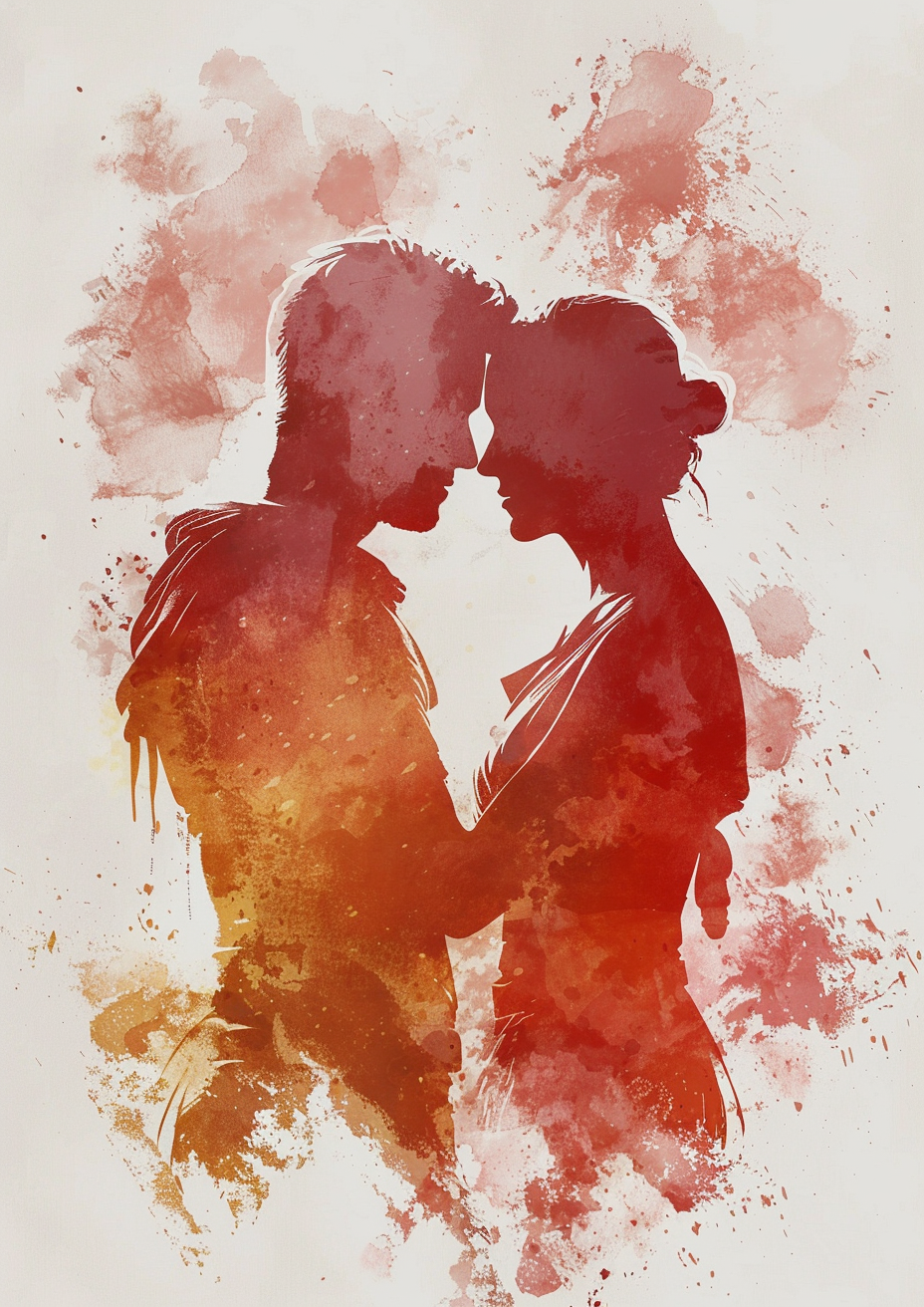 watercolor minimalist love poster