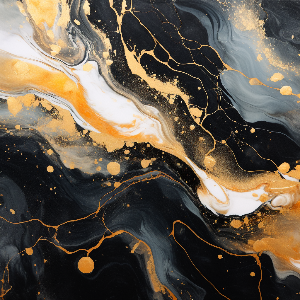 Acrylic Pouring Abstract Crystals