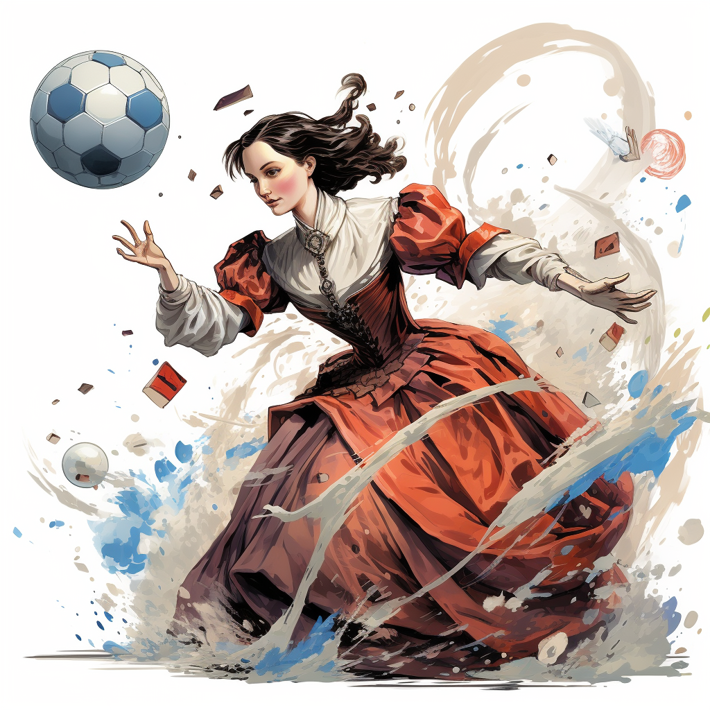 Ada Lovelace playing football  image