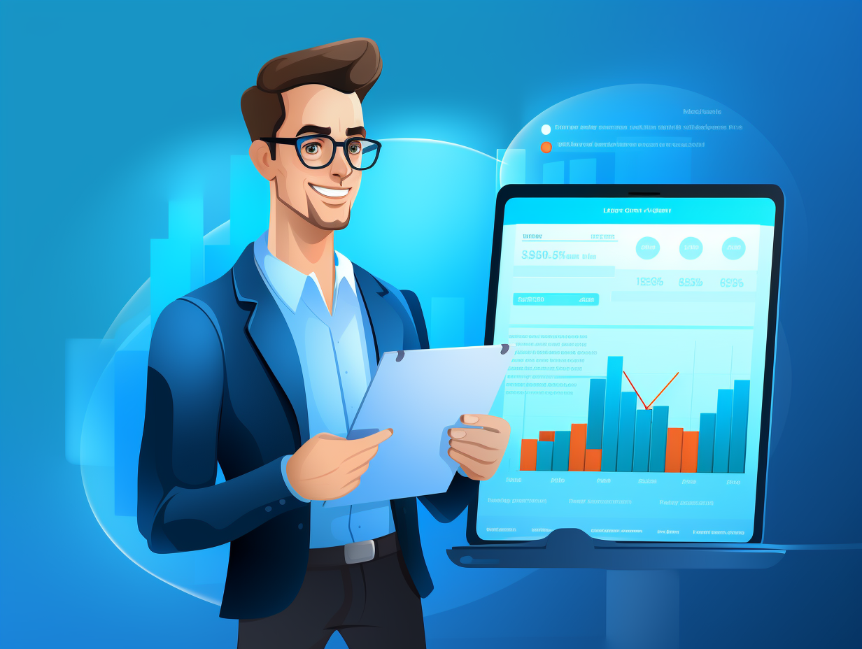 Efficient advertising with numbers and tablet