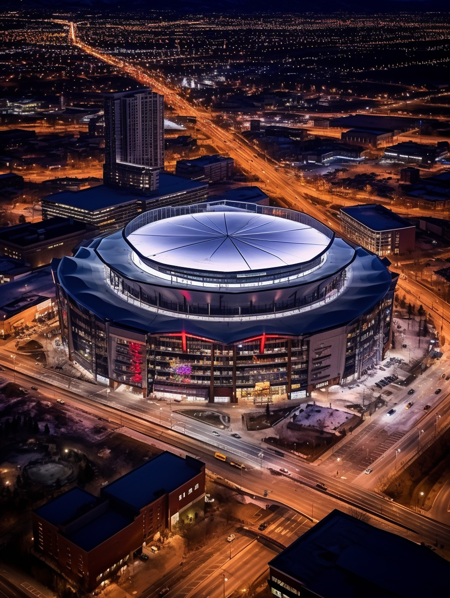 Pepsi Center Denver Aerial View