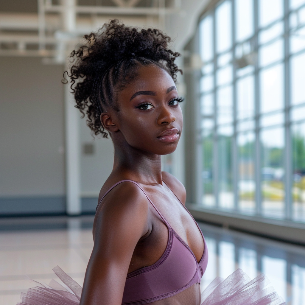 Afro Futuristic Ballerina Tutu Pose