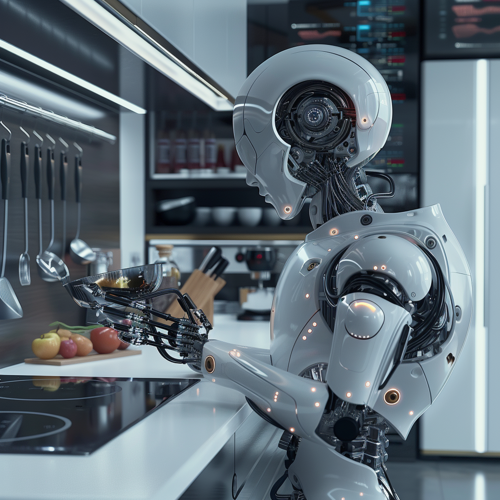 AI in kitchen illustration