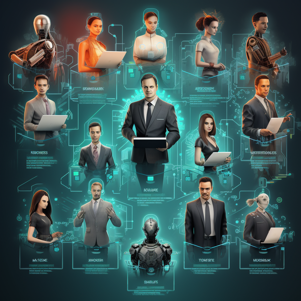 Infographic showcasing various AI agent types