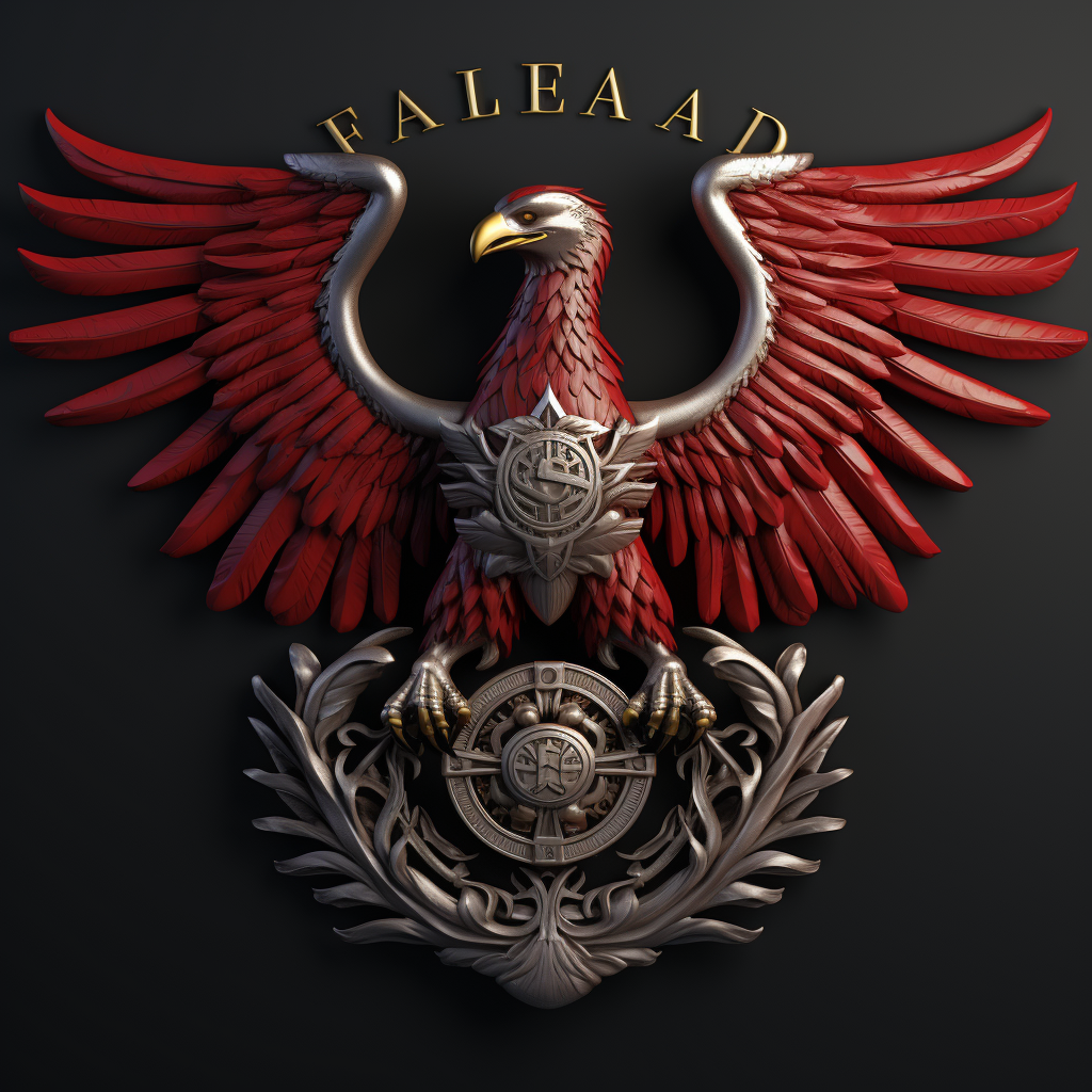 Monochromatic Albanian Two-Headed Eagle Logo