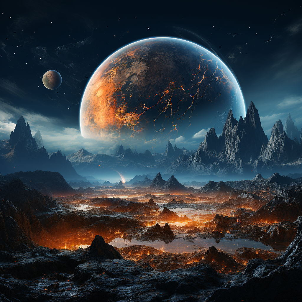 A breathtaking view of an alien planet