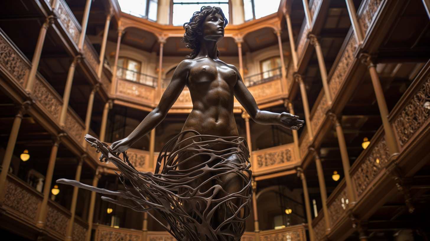 Allegorical Sculpture in Bradbury Building Lobby