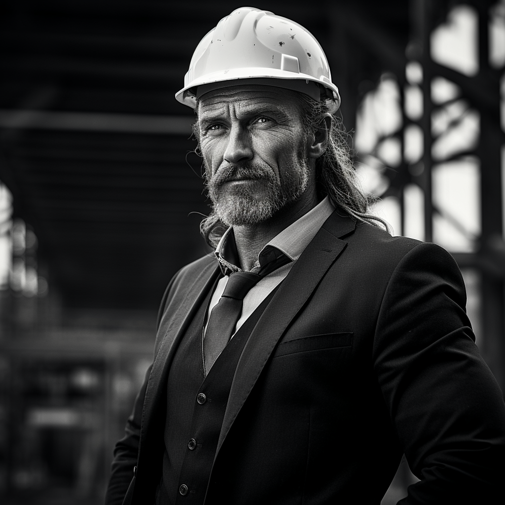 Cinematic profile of alpha tradesman