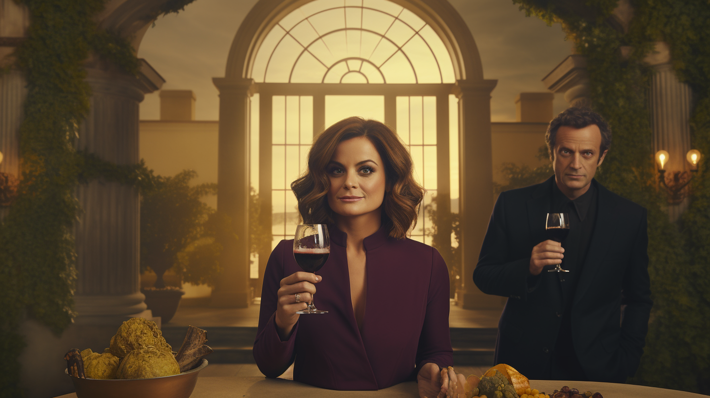 Amy Poehler as Tina Fey being pampered with grapes