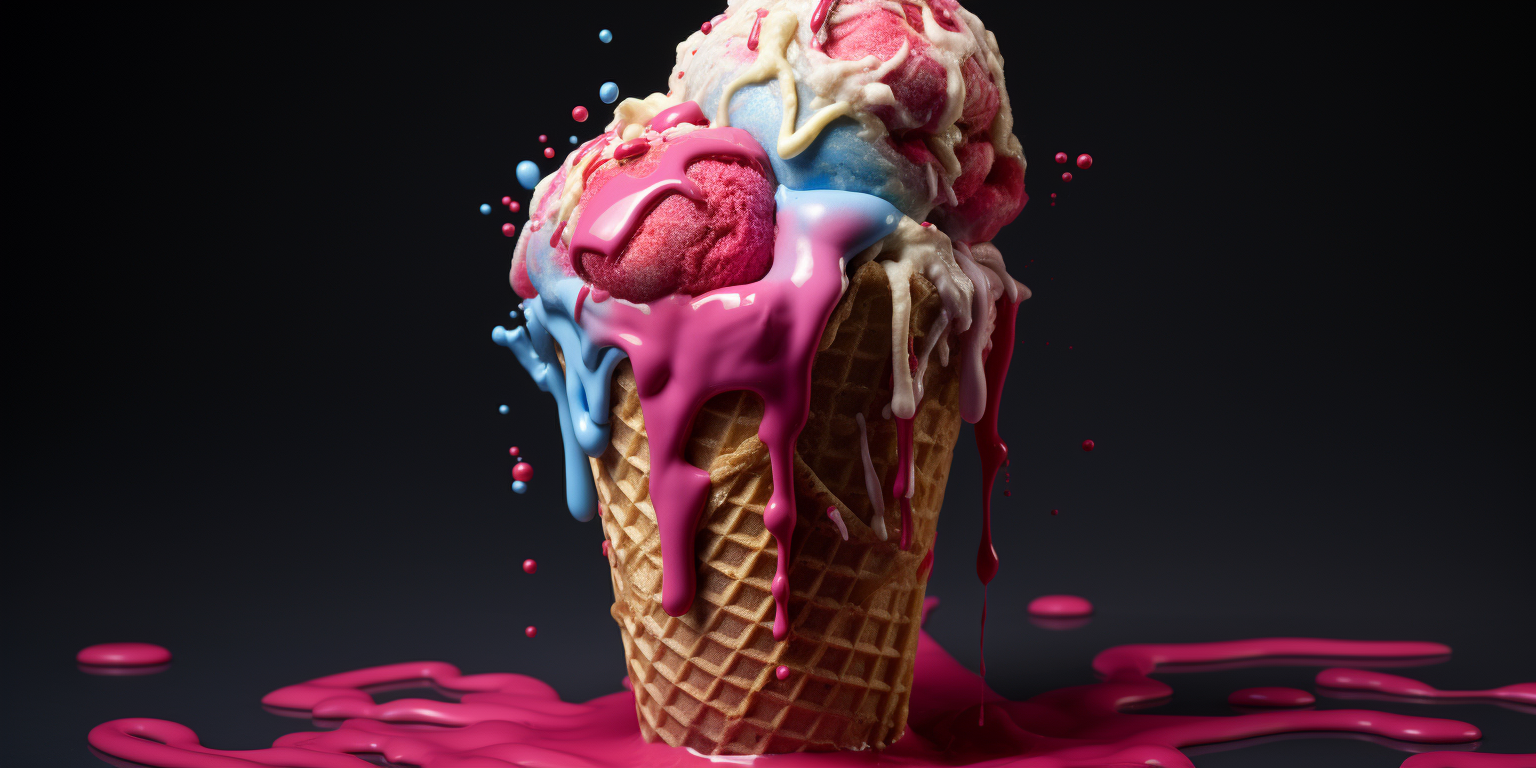 Anatomical Heart Melting on Ice Cream Cone