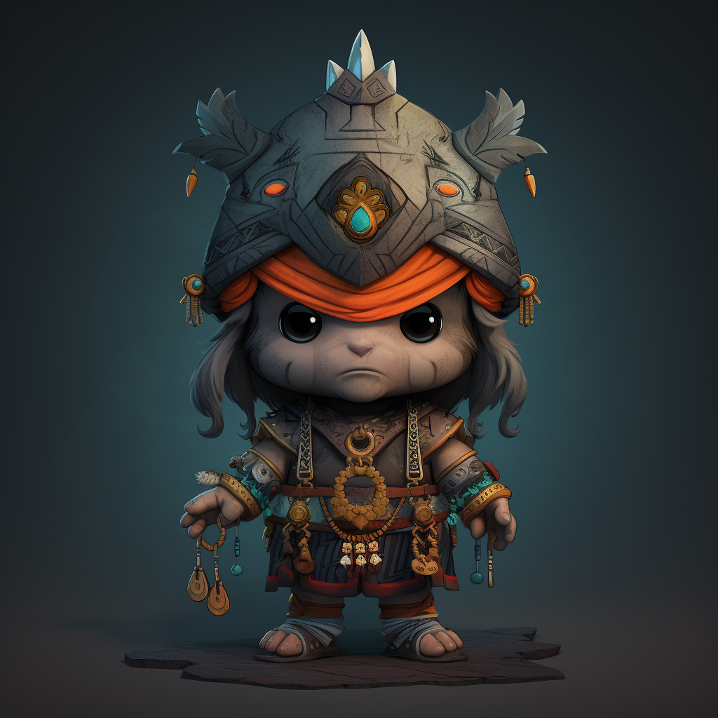 Turkish Shaman Chibi Style