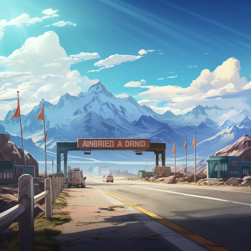 Anime-style Land Border Crossing in the Andes